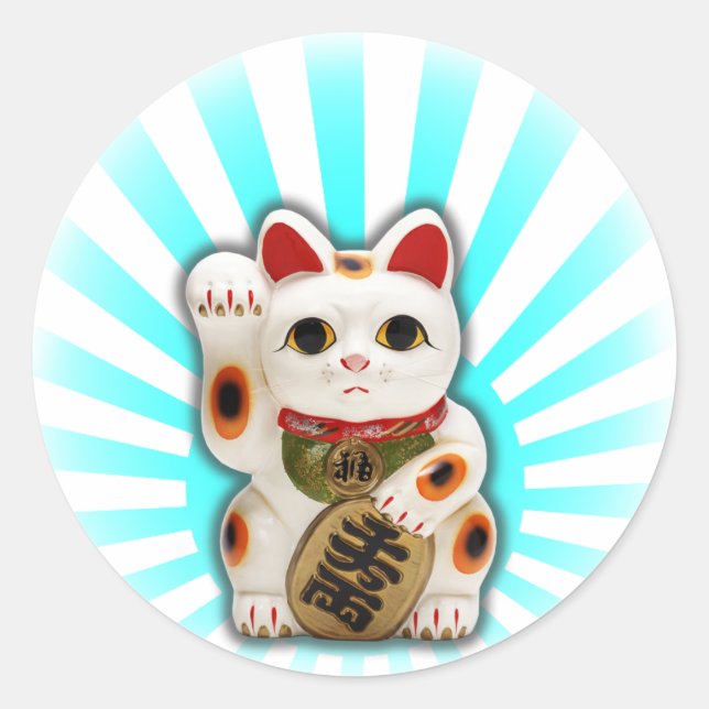 Adesivo Gato Sortudo (Maneki-neko) (Frente)