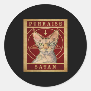Adesivo Gato Sphynx de Satã de Purrise