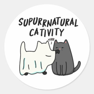 Adesivo Gato Su-Purr-Natural Engraçado