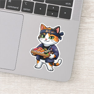 Adesivo Gato Sushi
