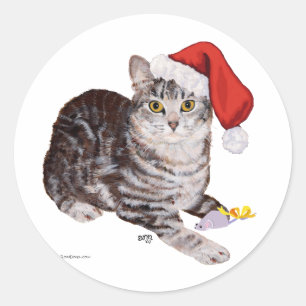 Adesivo Gato Tabby American Shorthair - Natal