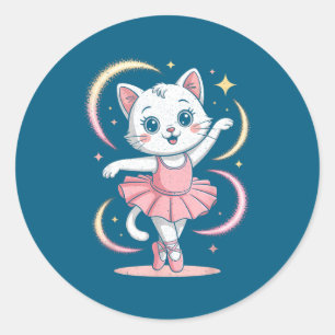 Adesivo Gato Tutu Dança de Ballet