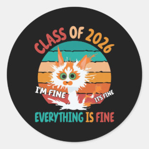 Adesivo Gato Van Turco Cl De 2026 Estou Bem Estudante Grad