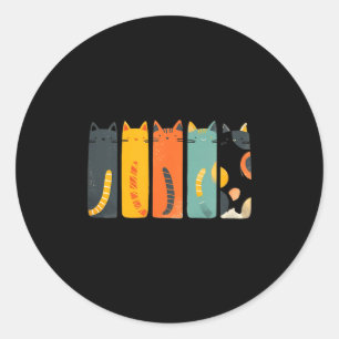 Adesivo Gato Vintage Moderno de Meados do Século Gatos Ins