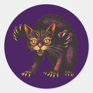 Adesivo Gato Zumbi Engraçado Sinistro Fofo Gatinho Morto-V