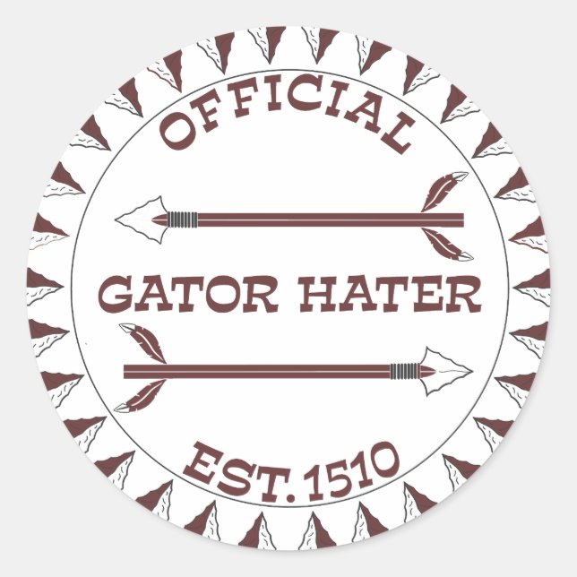 Adesivo Gator-Hater-est-garnet (Frente)