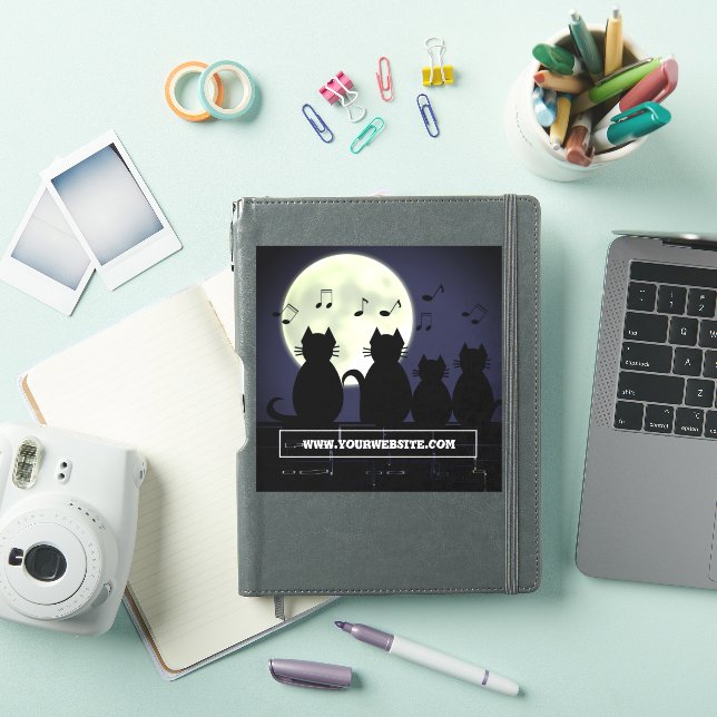 Adesivo Gatos à lua. Vinheta (Capa para iPad)