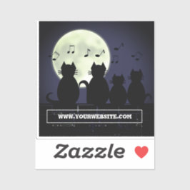 Adesivo Gatos à lua. Vinheta