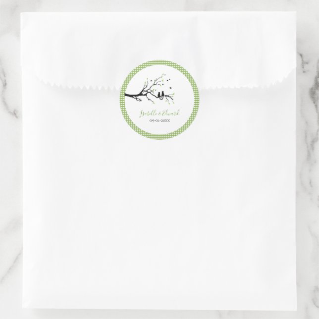 Adesivo Gatos Apaixonados Padrão Xadrez Verde e Branco Nom (Bolsa)