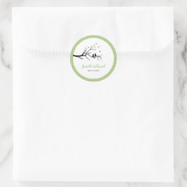 Adesivo Gatos Apaixonados Padrões De Gingham Verde E Branc