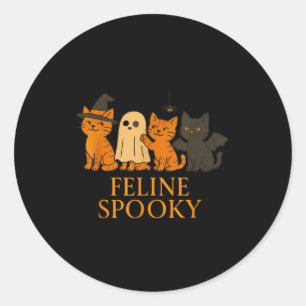 Adesivo Gatos assustadores felinos halloween bruxa fantasm
