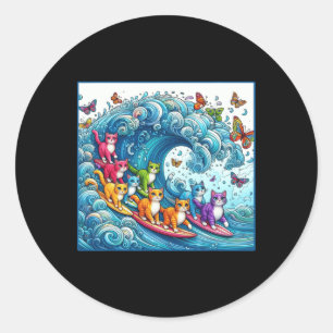 Adesivo Gatos Azuis Ondam Para A Gente De Gato Engraçado D