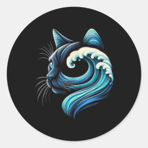 Adesivo Gatos Azuis Ondas Para A Onda Azul De Kamala Engra