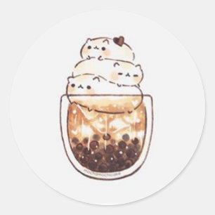 Adesivo Gatos bonitos na taça de café