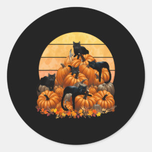 Adesivo Gatos Caem Outono Pumpkins Ação de Graças