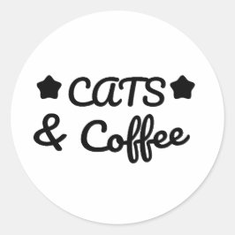 Adesivo Gatos & Café - Presente para Amantes de Gatos