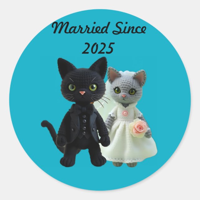 Adesivo Gatos Casados 2025 (Frente)