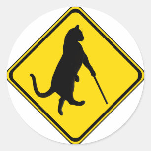 Adesivo Gatos Cegos Passando!