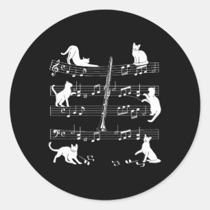 Adesivo Gatos Clarinetistas Para Jogador Clarinet Adorador