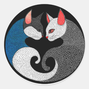 Adesivo Gatos coloridos fofos