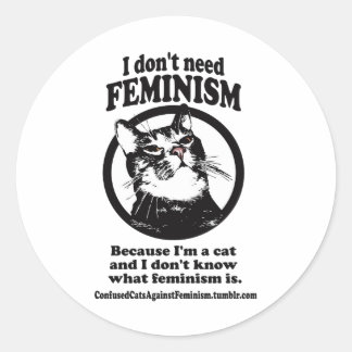 Adesivo Gatos confundidos (Docinho em um design de círculo