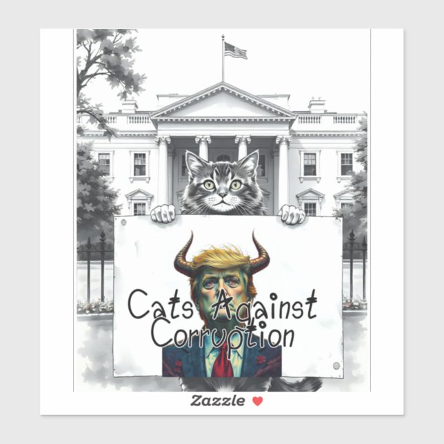 Adesivo Gatos Contra Corrupção (Folha)