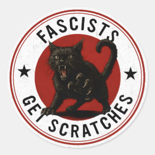 Adesivo Gatos Contra Fascistas