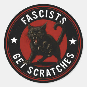 Adesivo Gatos Contra Fascistas