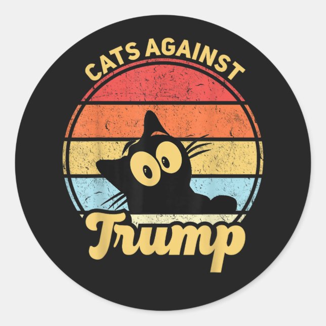 Adesivo Gatos Contra Trump (Frente)