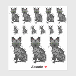 Adesivo Gatos De Cartoon Egípcios Mau Cute