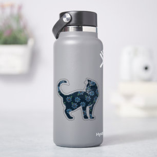 Adesivo Gatos de Daisy Azul de Gato Flor