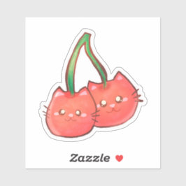 Adesivo Gatos De Fruta De Cereja