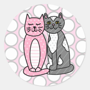 Adesivo Gatos de Gatinho Rosa e Fofinho, Gatinhos Gatinhos