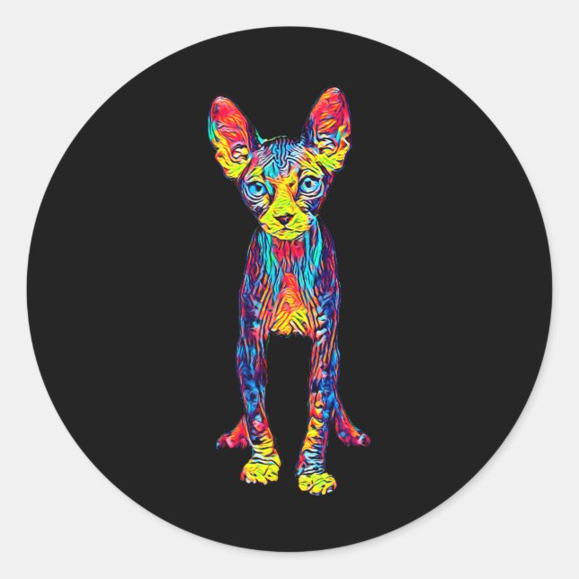 Adesivo Gatos De Gato De Gato Engraçado De Gato Engraçado  (Frente)