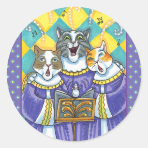 ADESIVO GATOS DE IGREJA E GATOS DE NATAL CANTANDO MOUSE