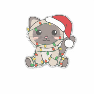 Adesivo Gatos De Inverno De Natal
