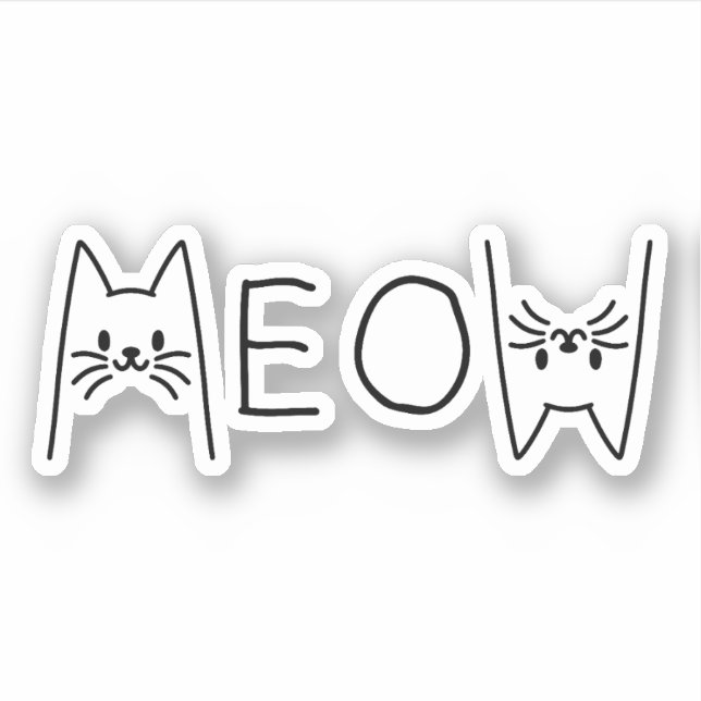 ADESIVO GATOS DE MEOW (Frente)