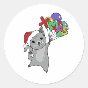 Adesivo Gatos De Noite De Natal