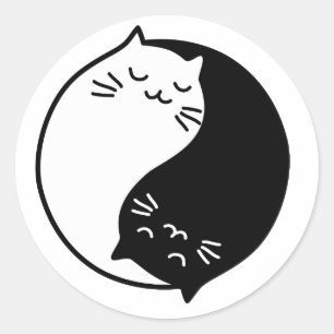 Adesivo Gatos de Yin Yang
