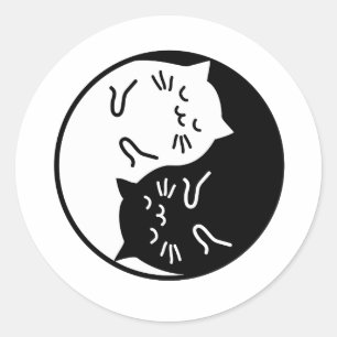 Adesivo Gatos de Yin Yang