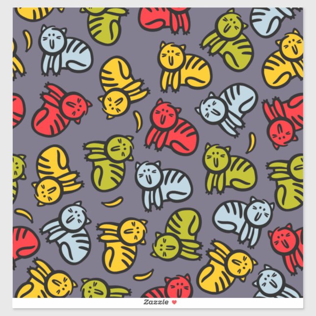 Adesivo Gatos e bananas (Folha)