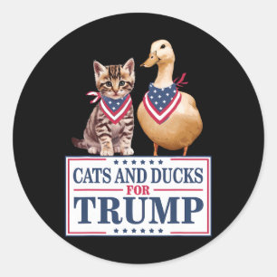Adesivo Gatos E Patos Para Trump 2024 Gatinhos E Patos Par