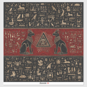 Adesivo Gatos Egípcios e Olhos de Hódromo