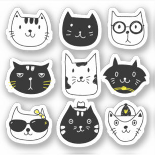 Adesivo Gatos engraçados
