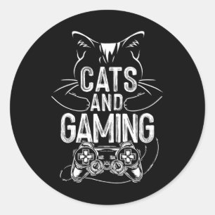 Adesivo Gatos Engraçados Para Gamer Cat Lover Mãe