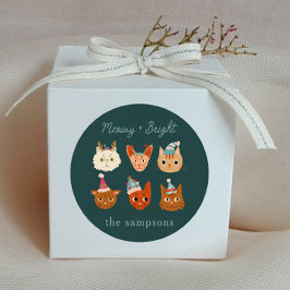 Adesivo Gatos Feriados Meowy e Bright