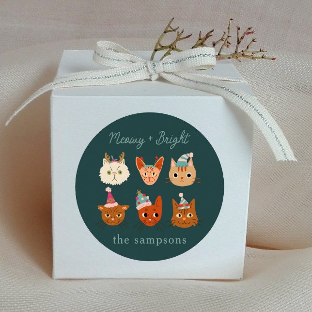 Adesivo Gatos Feriados Meowy e Bright (Criador carregado)