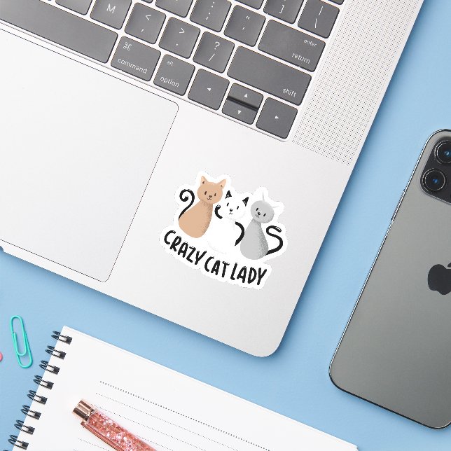 Adesivo Gatos Gelados Que Dizem Design (Notebook com iPhone)