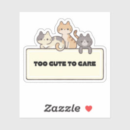 Adesivo Gatos Kawaii Adoráveis Design de Gato Engraçado e