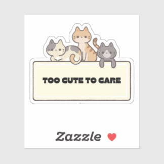 Adesivo Gatos Kawaii Adoráveis Design de Gato Engraçado e